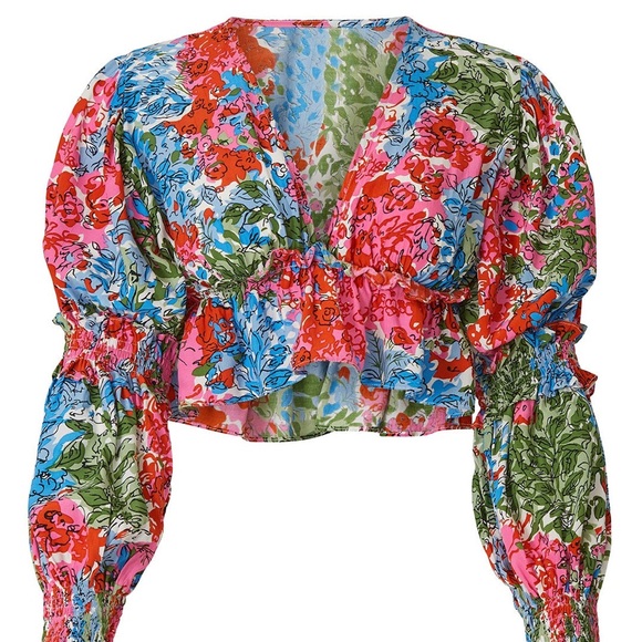 S/W/F Nova Crop Top in Bloom - Picture 2 of 10